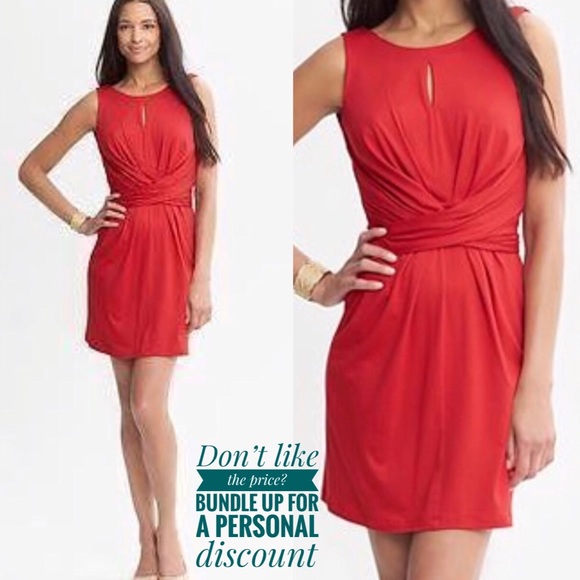 Banana Republic Dresses & Skirts - Banana republic Issa red dress sz 6 keyhole